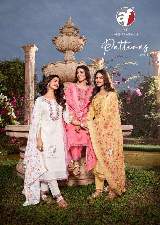 PATTERNS VOL-3 BY ANJU FABRICS 3751 TO 3756 SERIES PURE COTTON DRESSES