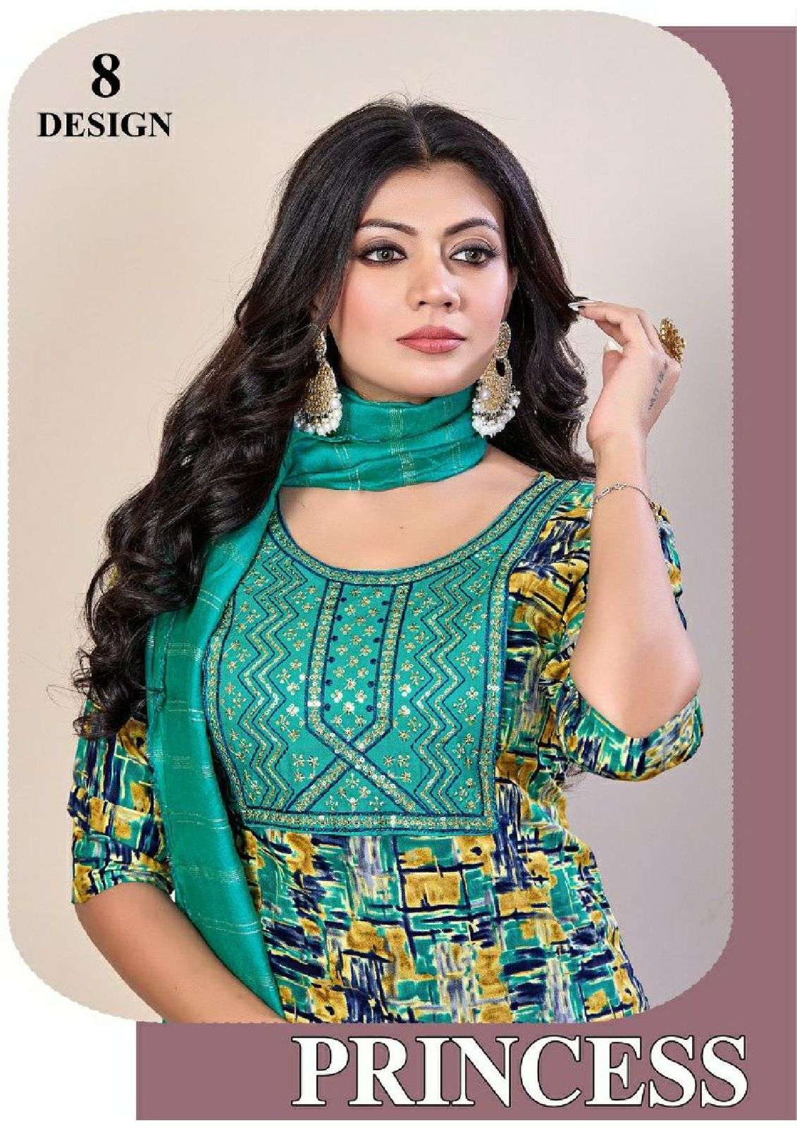 PRINCESS BY ASLIWHOLESALE DESIGNER FACNY RAYON PRINT DRESSES