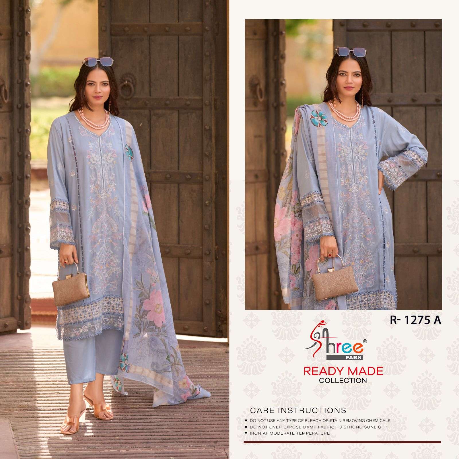 R-1275 COLOURS BY SHREE FABS HEAVY EMBROIDERED COTTON PAKISTANI DRESSES