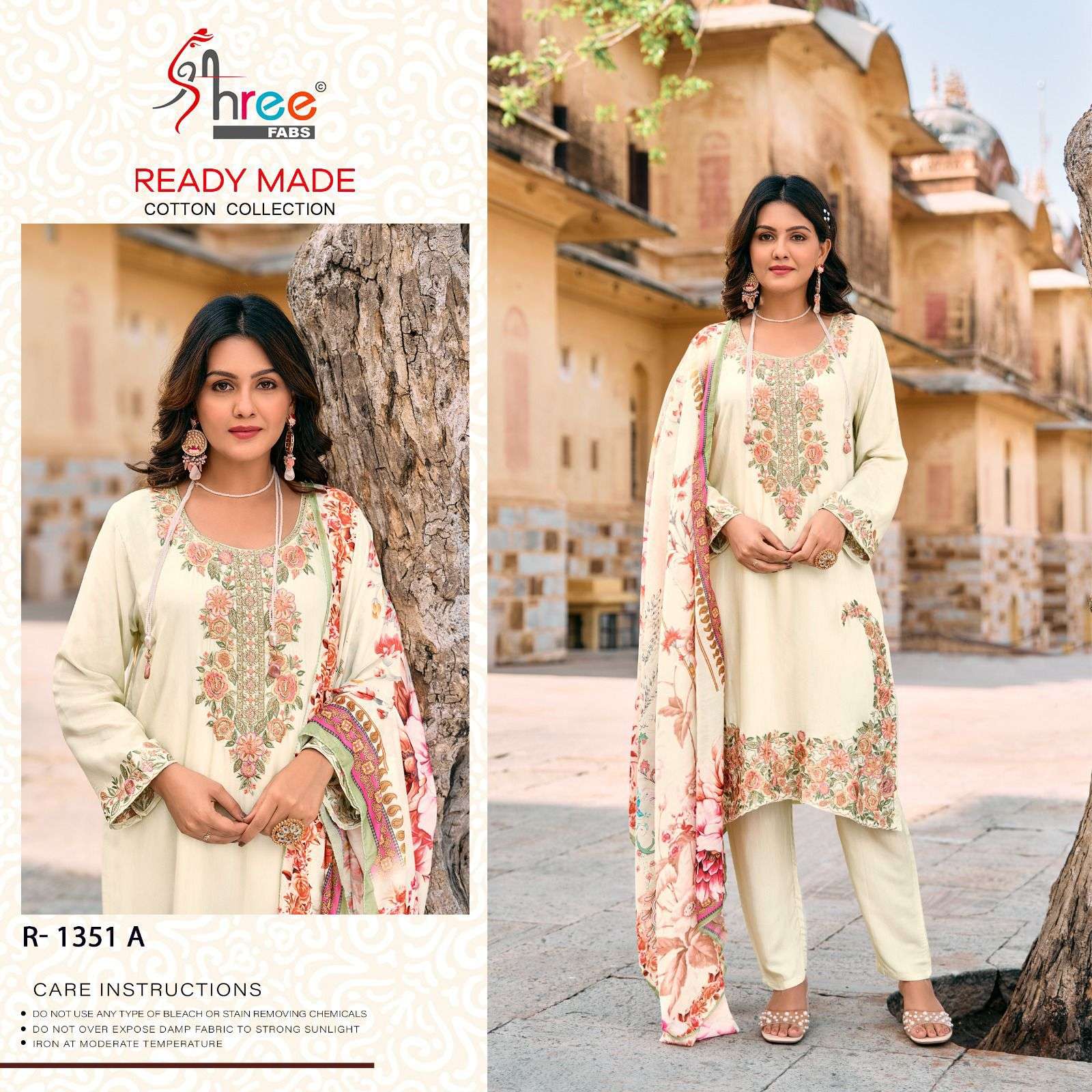 R-1351 COLOURS BY SHREE FABS HEAVY EMBROIDERED MUSLIN SILK PAKISTANI DRESSES