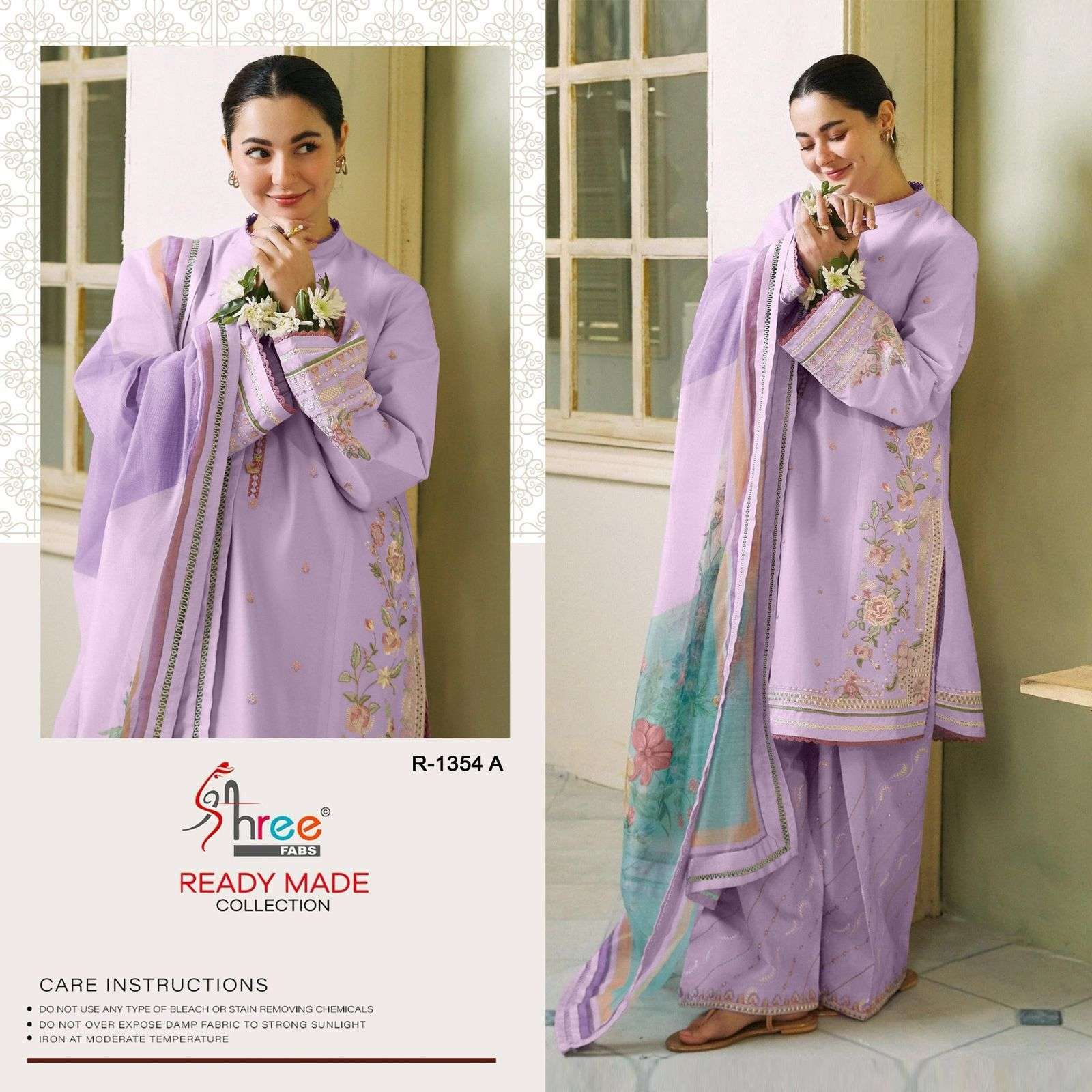 R-1354 COLOURS BY SHREE FABS HEAVY EMBROIDERED CAMBRIC COTTON DRESSES