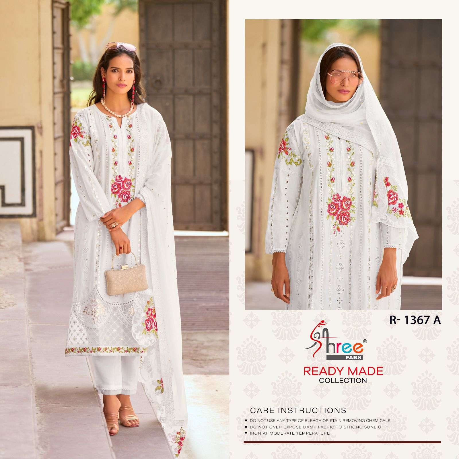 R-1367 COLOURS BY SHREE FABS HEAVY EMBROIDERED COTTON PAKISTANI DRESSES