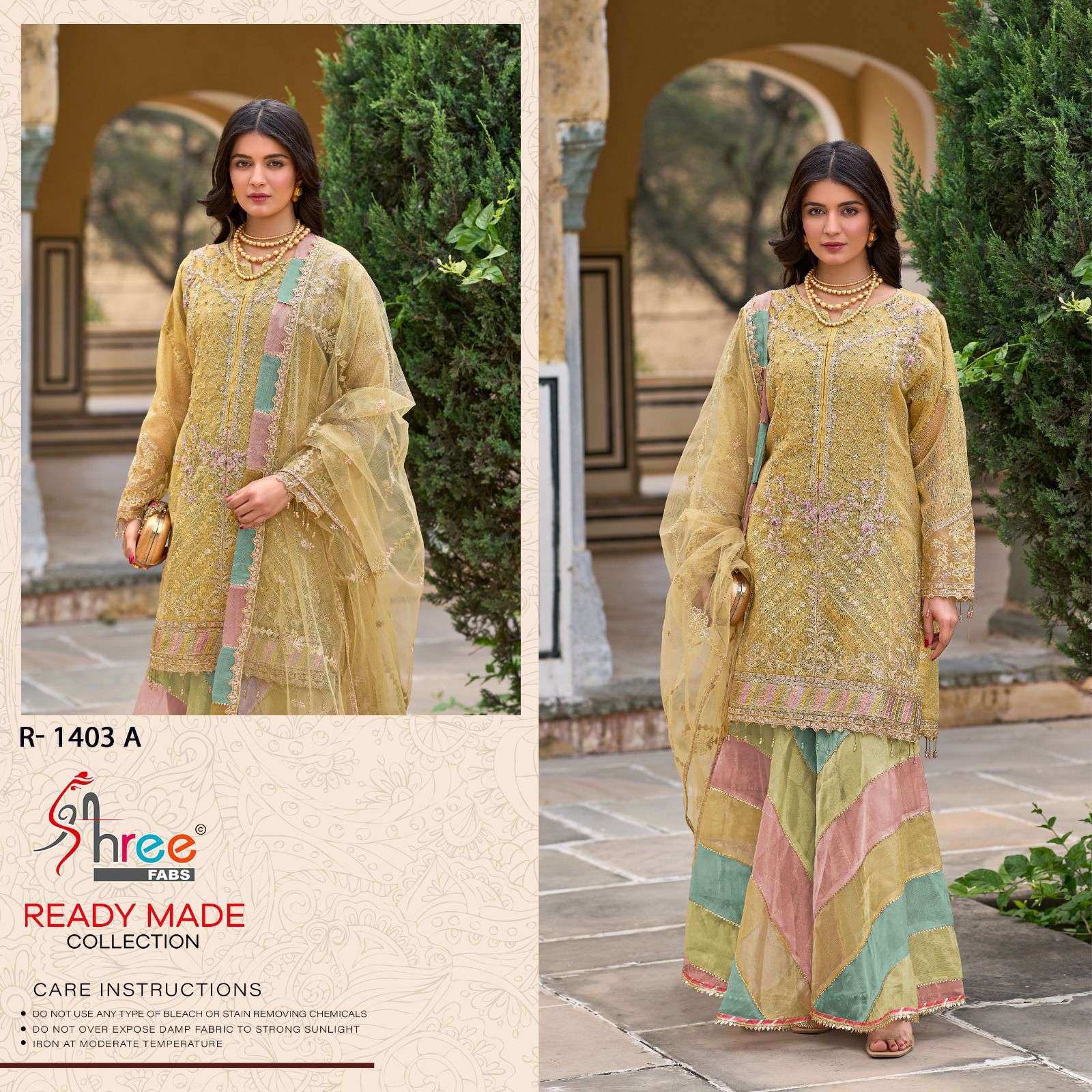 R-1403 COLOURS BY SHREE FABS HEAVY EMBROIDERED ORGANZA PAKISTANI DRESSES