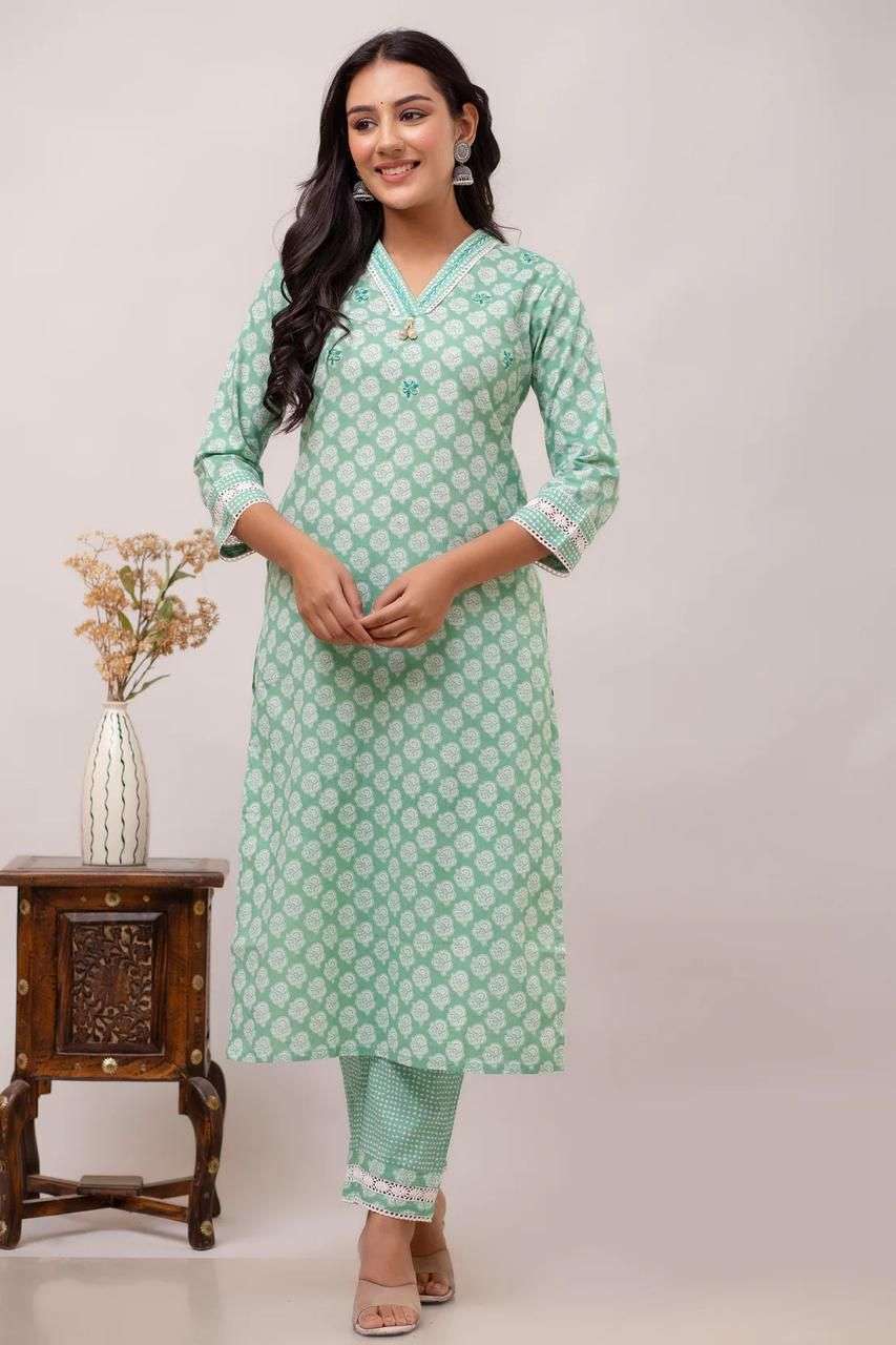 RAMIYA VOL-340 BY ASLIWHOLESALE DESIGNER FACNY COTTON PRINT KURTIS AND PANTS