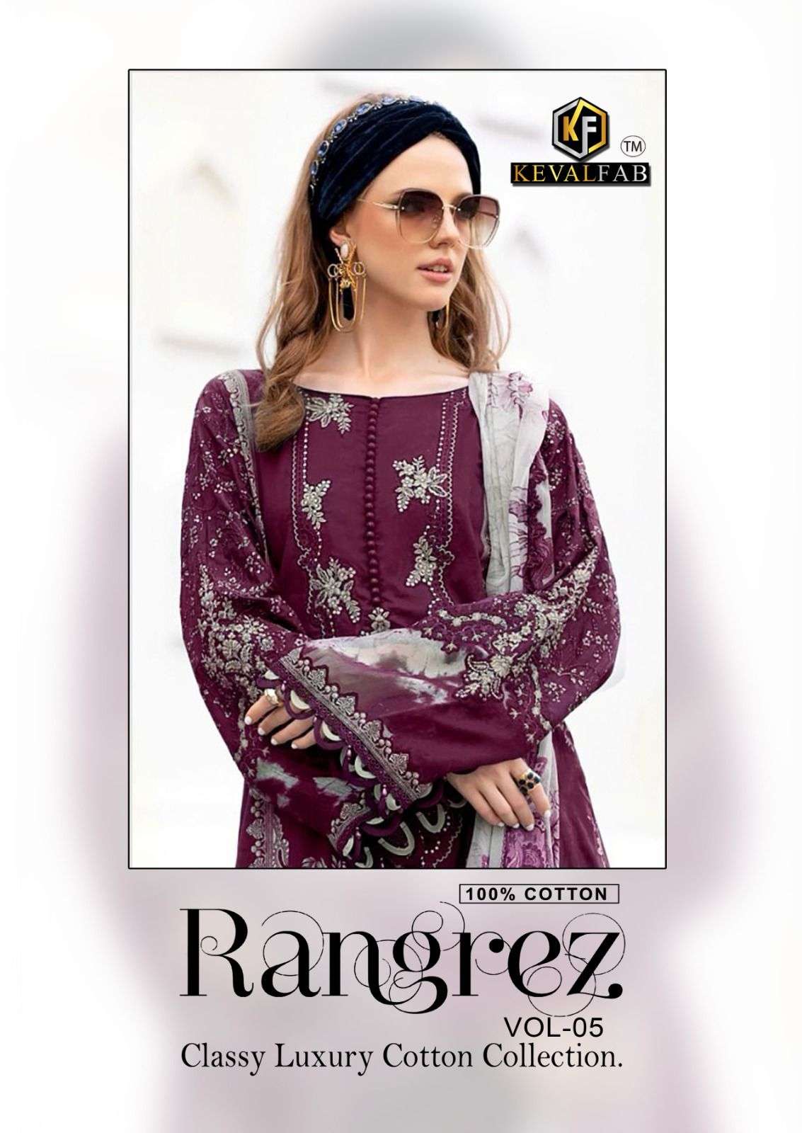 RANGREZ VOL-5 BY KEVAL FAB 5001 TO 5006 SERIES HEAVY COTTON PRINT DRESSES