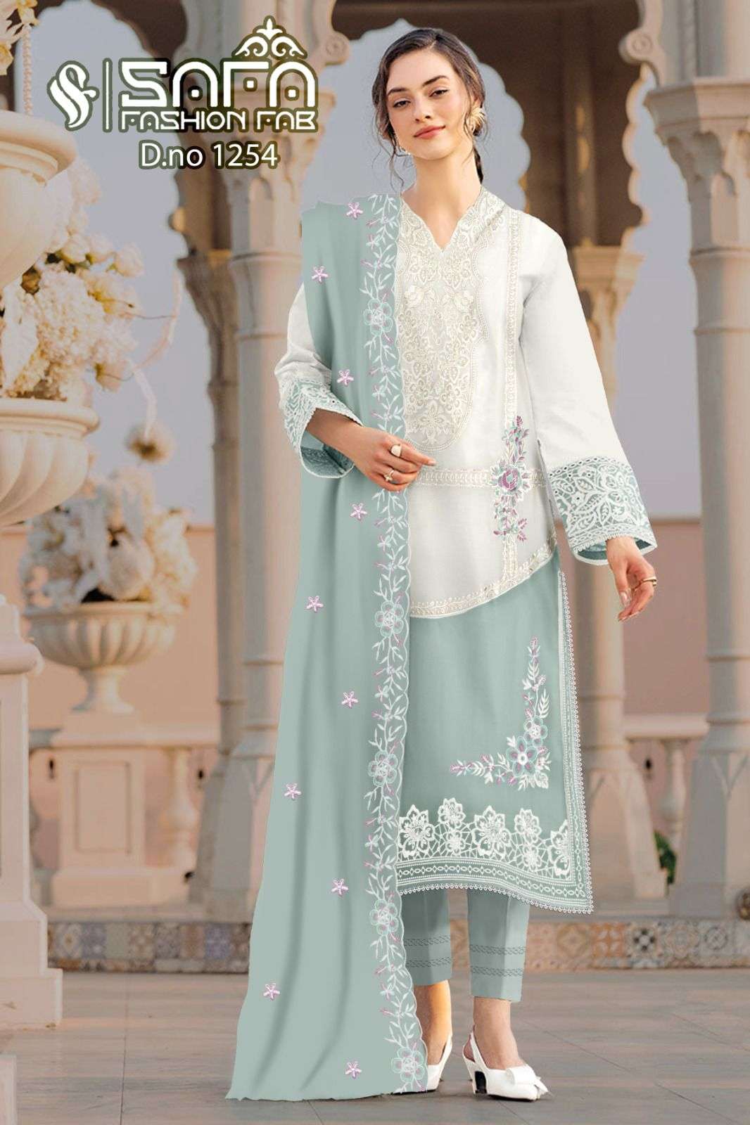 SAFA 1254 BY SAFA FASHION HUB DESIGNER GEORGETTE STITCHED PAKISTANI DRESSES