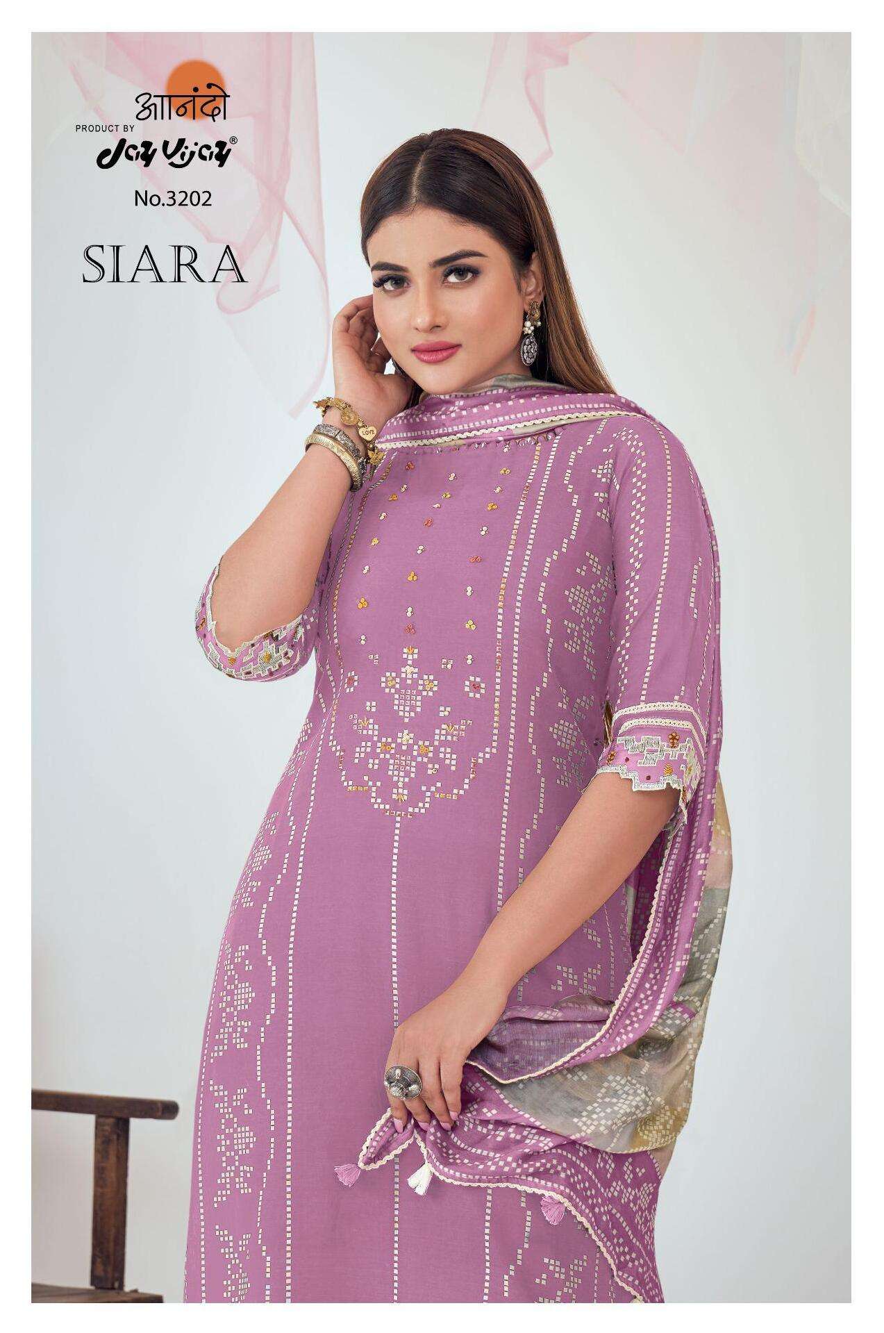 SAIRA 3202 BY JAY VIJAY DESIGNER FANCY PURE CHANDERI BLOCK PRINT DRESSES