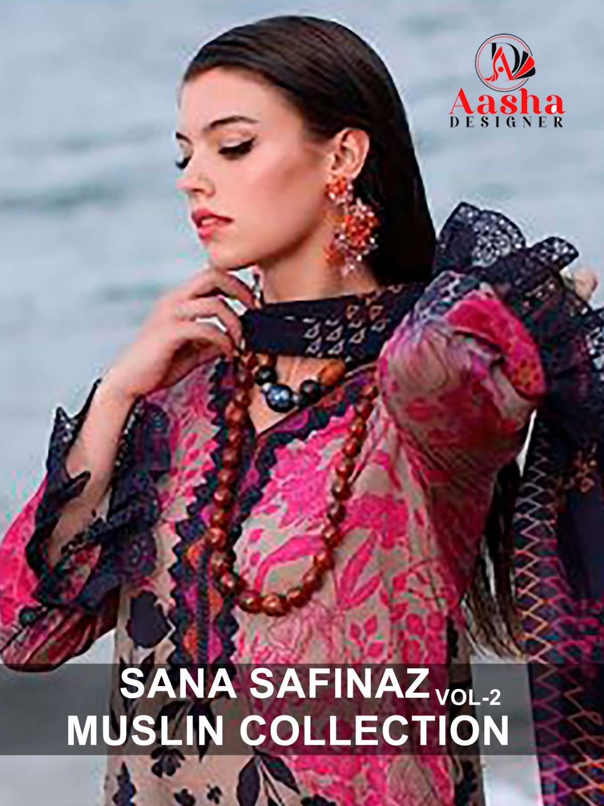 SANA SAFINAZ VOL-2 BY AASHA DESIGNER HEAVY COTTON SELF EMBROIDERY DRESSES