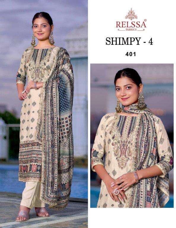 SHIMPY VOL-05 BY RELSSA DESIGNER HEAVY MUSLIN EMBROIDERED DIGITAL PRINT DRESSES