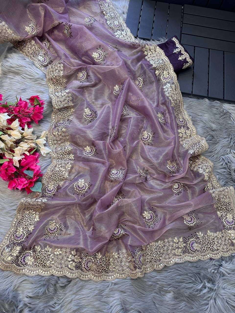 SHRAVANI BY ASLIWHOLESALE DESIGNER SOFT TISSUE SILK EMBROIDERY SAREES