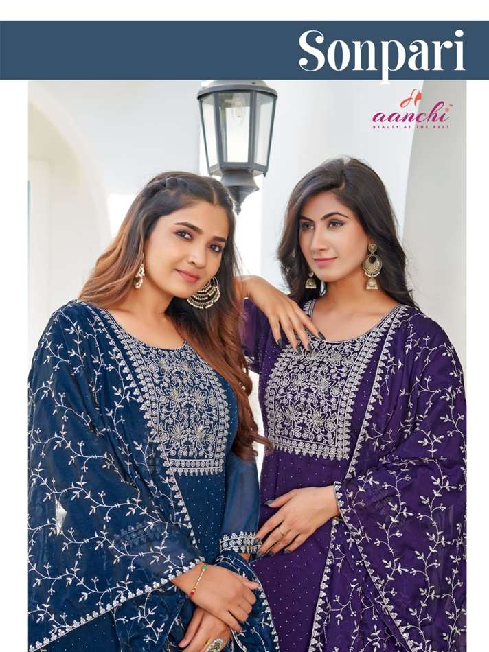 SONPARI BY AANCHI 1001 TO 1004 SERIES FANCY RANGOLI PRINTED DRESSES