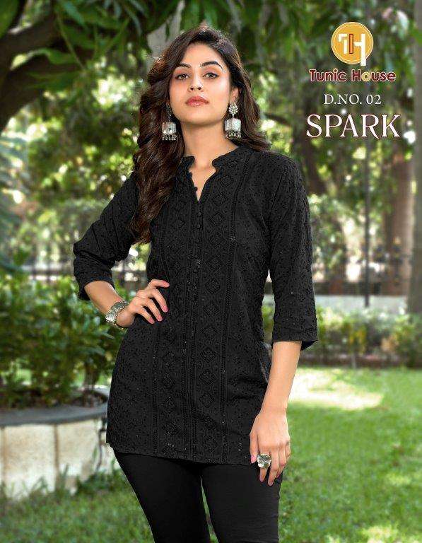 SPARK BY TUNIC HOUSE 01 TO 12 SERIES VISCOSE RAYON HANDWORK TOPS