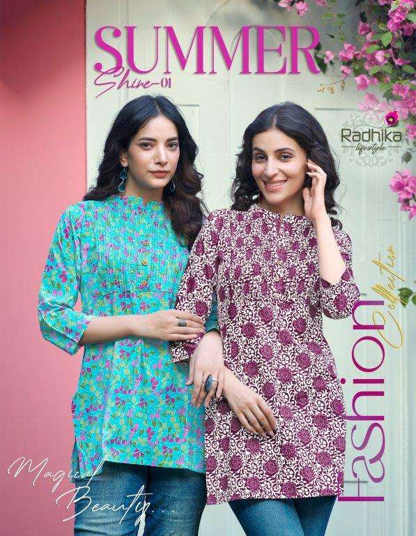 SUMMER SHINE BY RADHIKA LIFESTYLE 1001 TO 1008 SERIES COTTON TOPS