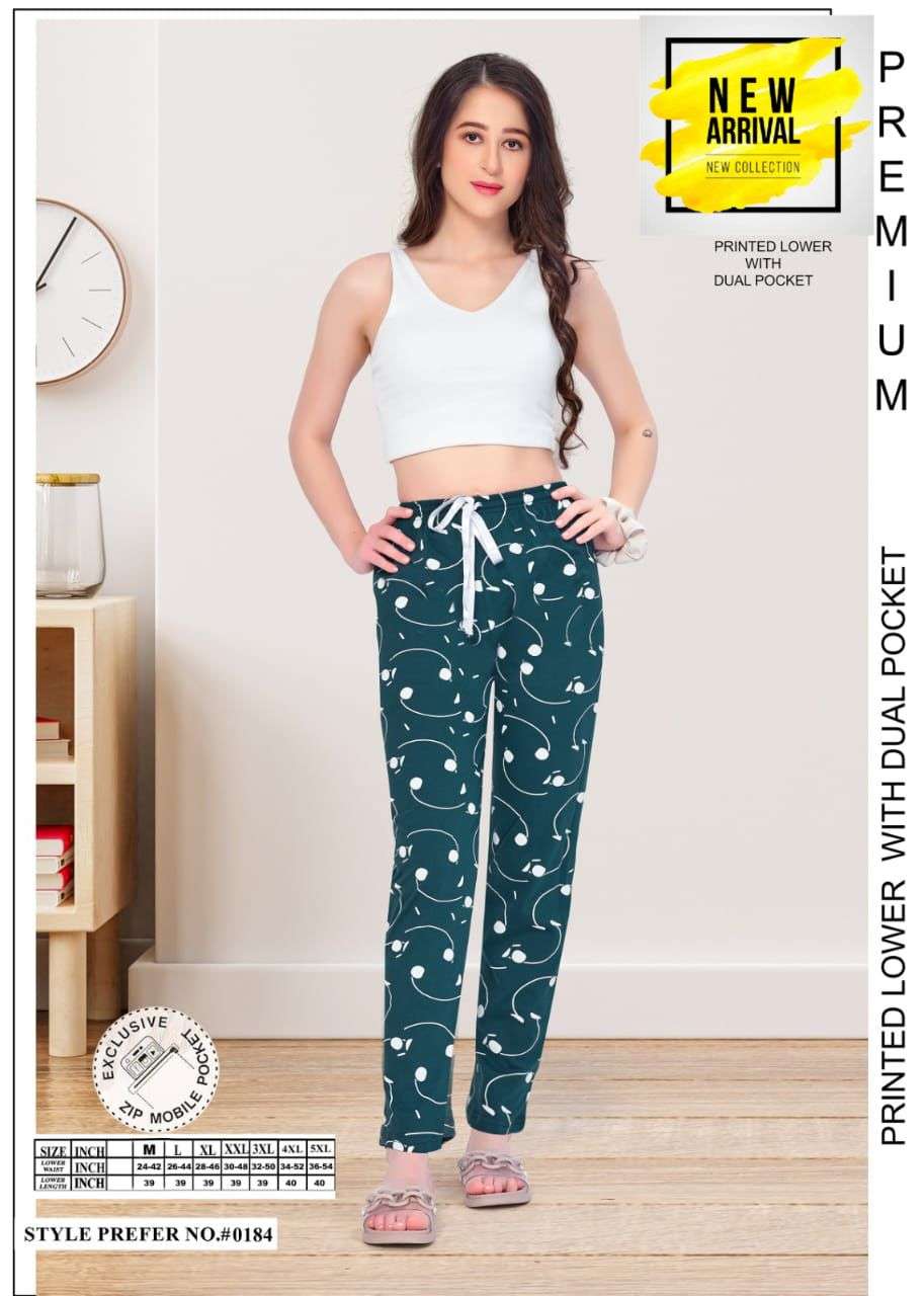 SUMMER SPECIAL 184 BY ASLIWHOLESALE HOSIERY COTTON PRINTED PANTS