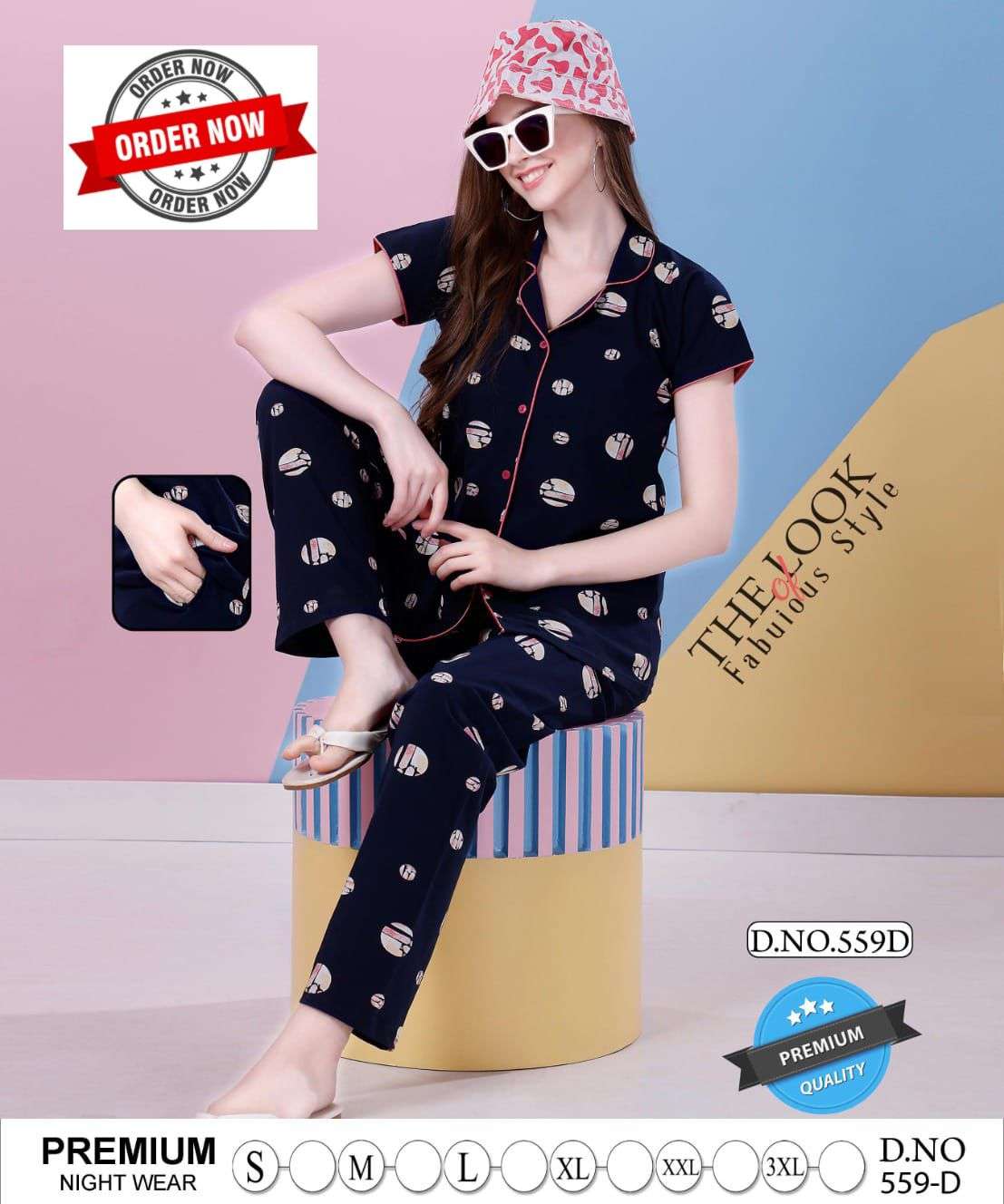 SUMMER SPECIAL 559 BY ASLIWHOLESALE HOSIERY COTTON PRINTED NIGHT DRESSES