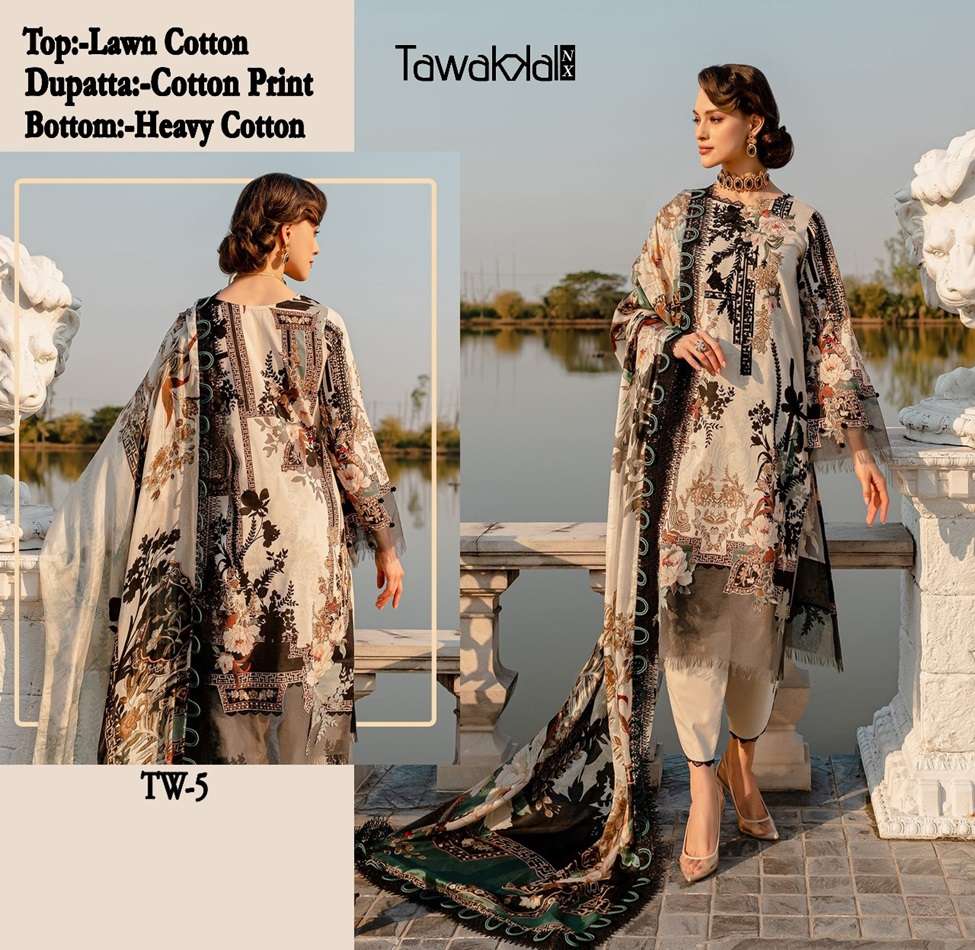 TW-05 HIT DESIGN BY TAWAKKAL FABRICS DESIGNER HEAVY COTON PRINT DRESSES