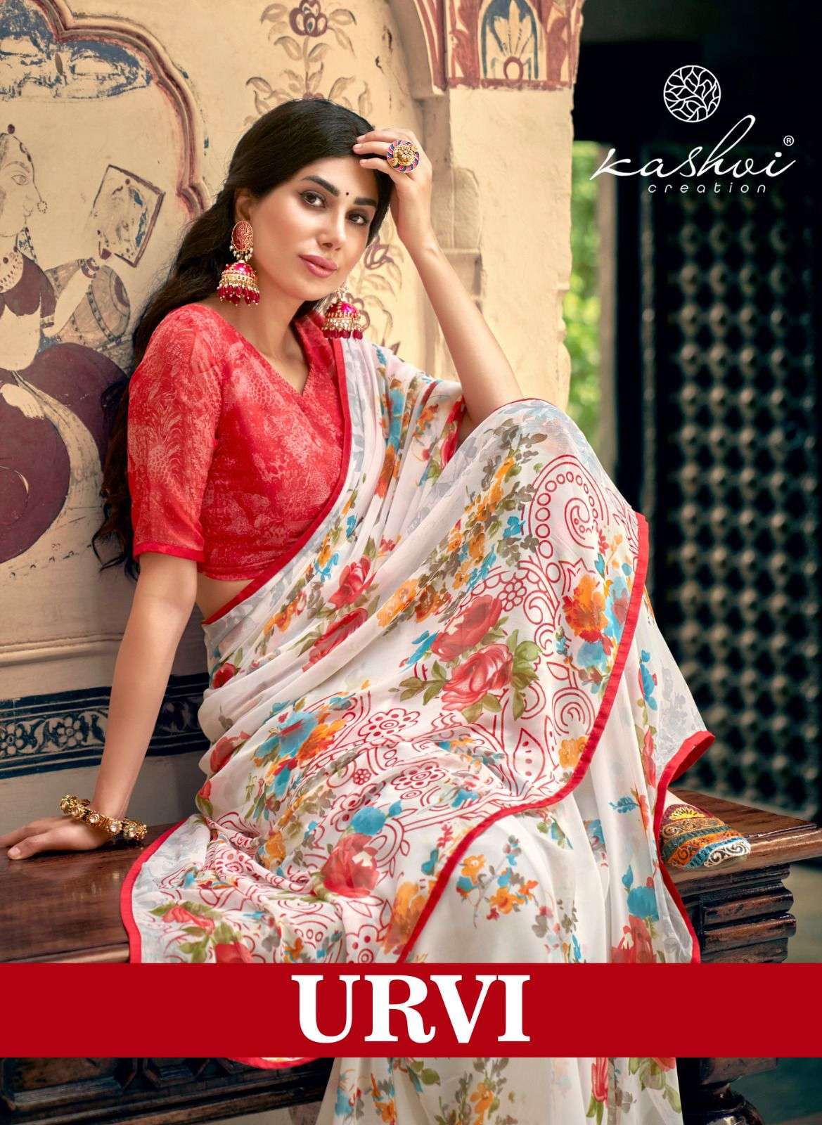 URVI BY KASHVI CREATION 1001 TO 1008 SERIES WEIGHTLESS DIGITAL PRINT SAREES