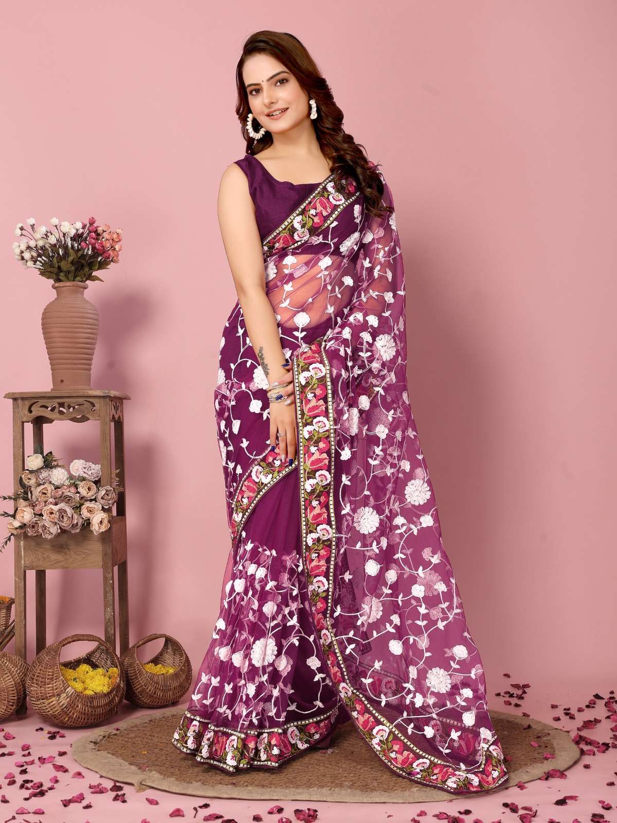 VAAMIKA VOL-19 BY ASLIWHOLESALE DESIGNER SOFT NET PRINTED SAREES