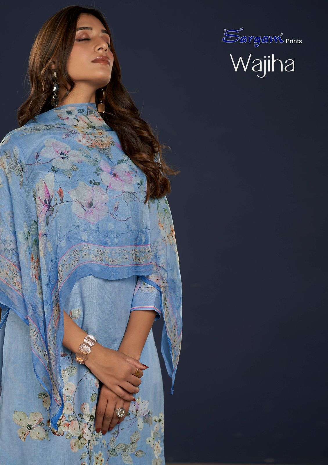 WAJIHA INDU BY ASLIWHOLESALE DESIGNER FACNY CAMBRIC PRINT DRESSES