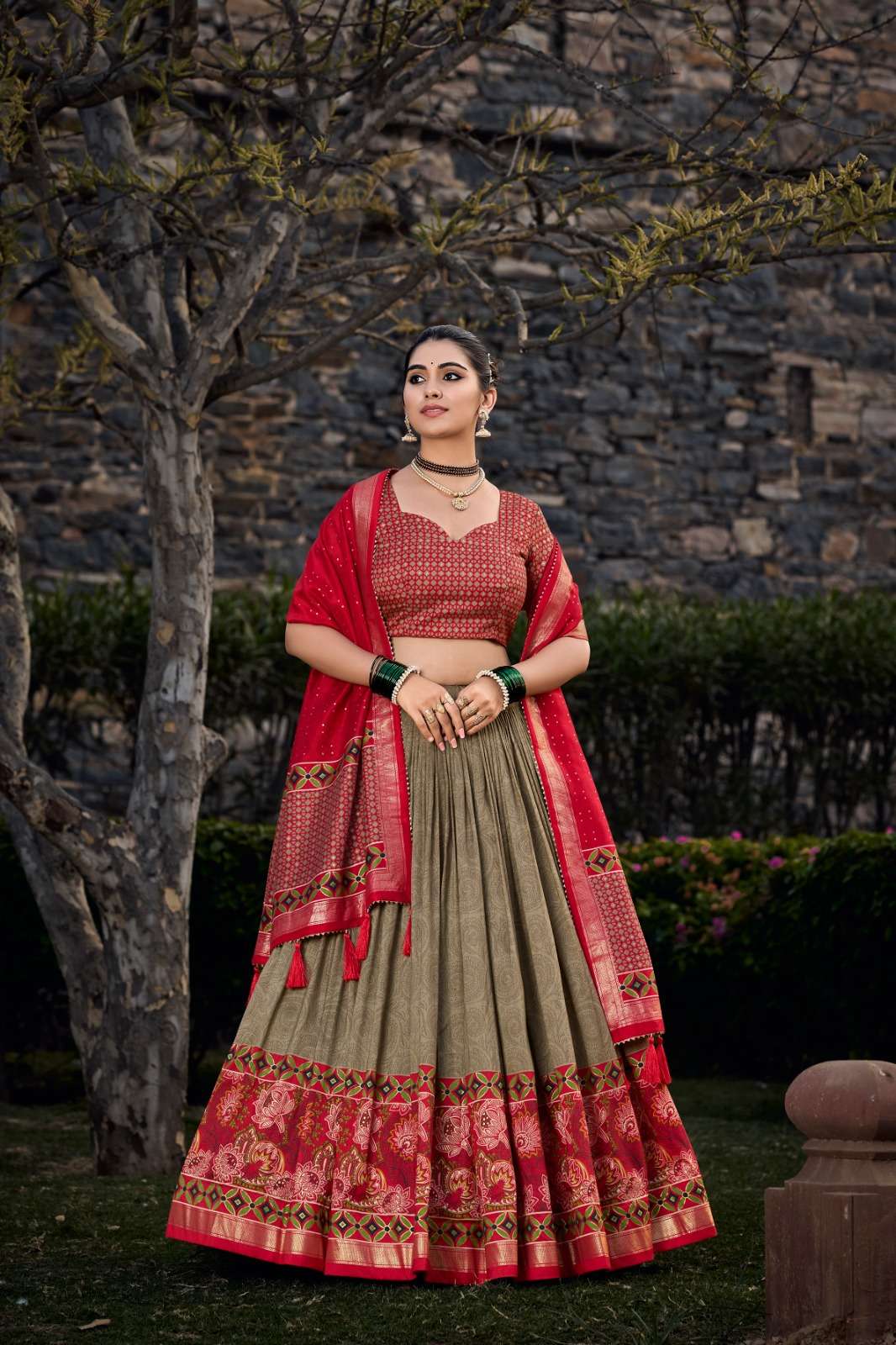 1210 COLOURS BY ASLIWHOLESALE DESIGNER TUSSAR SILK EMBROIDERY LEHENGA