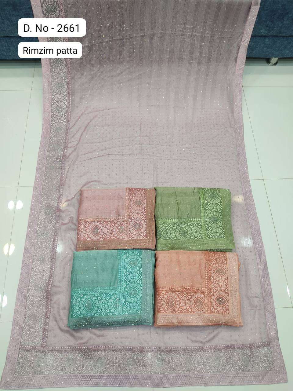 2661 COLOUR BY ASLIWHOLESALE DESIGNER SOFT FANCY WORK SAREES