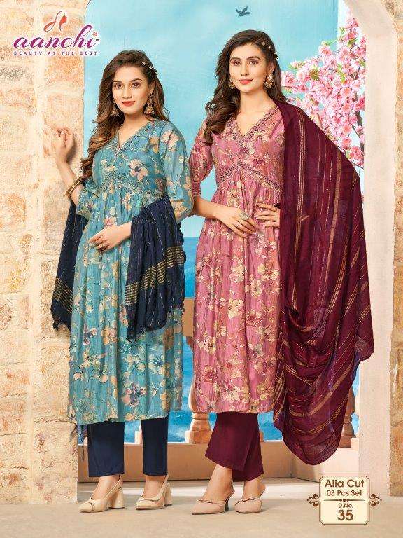 AANCHI 35 TO 40 BY AANCHI DESIGNER FANCY MODAL PRINT DRESSES