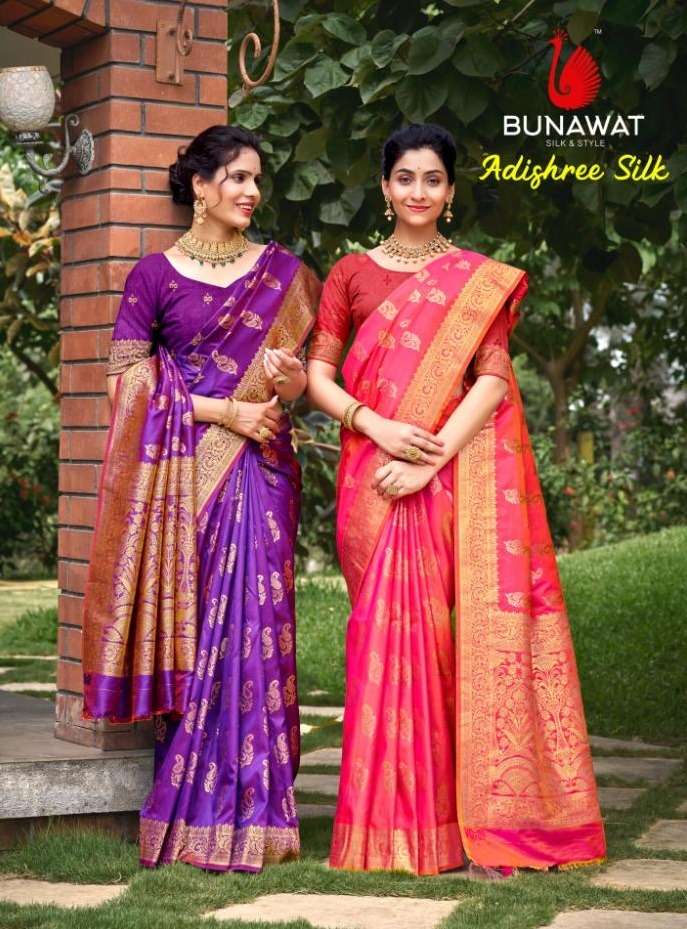 ADISHREE SILK BY BUNAWAT 1001 TO 1006 SERIES PREMIUM SILK PRINT SAREES