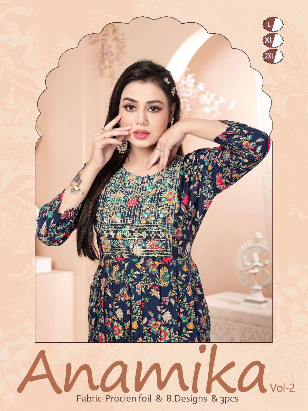 ANAMIKA VOL-02 BY ASLIWHOLESALE DESIGNER FACNY PURE RAYON PRINTED DRESSES