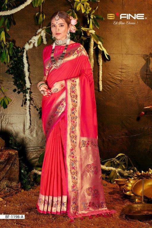 ANVAYA BY B FINE 1198-A TO 1198-D SERIES DESIGNER SILK WORK SAREES