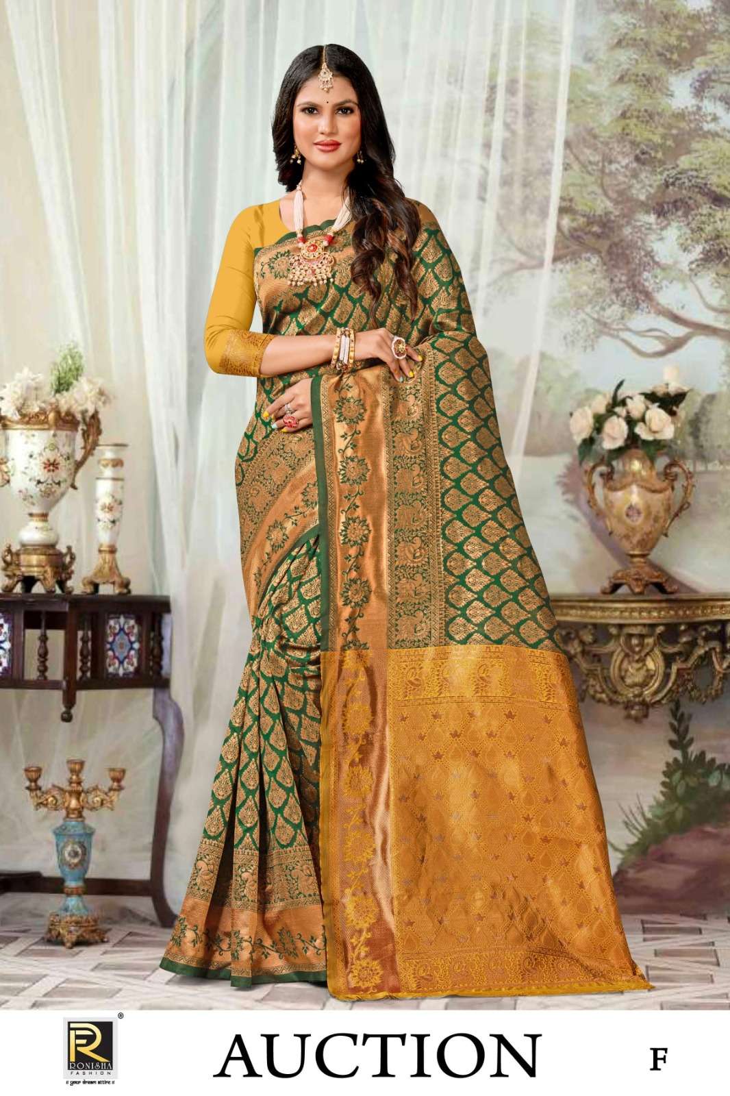 AUCTION BY RONISHA FASHION DESIGNER FANCY BANARASI SILK SAREES