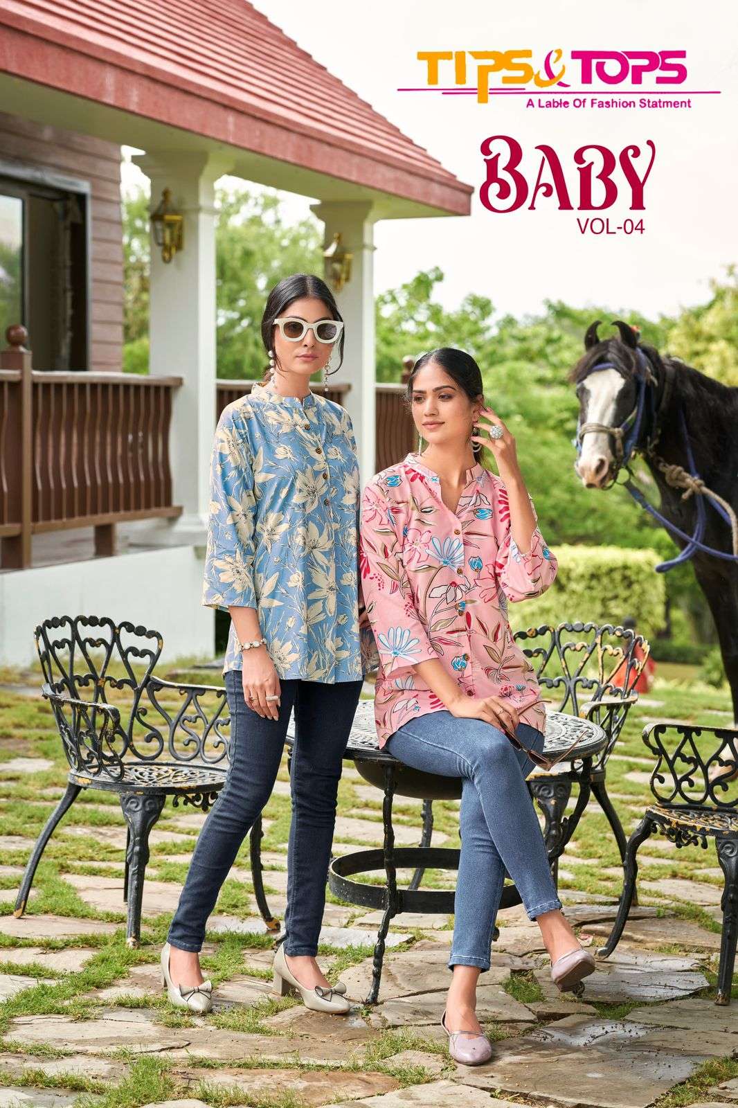 BABY VOL-04 BY TIPS & TOPS 1001 TO 1009 SERIES RAYON PRINTED TOPS