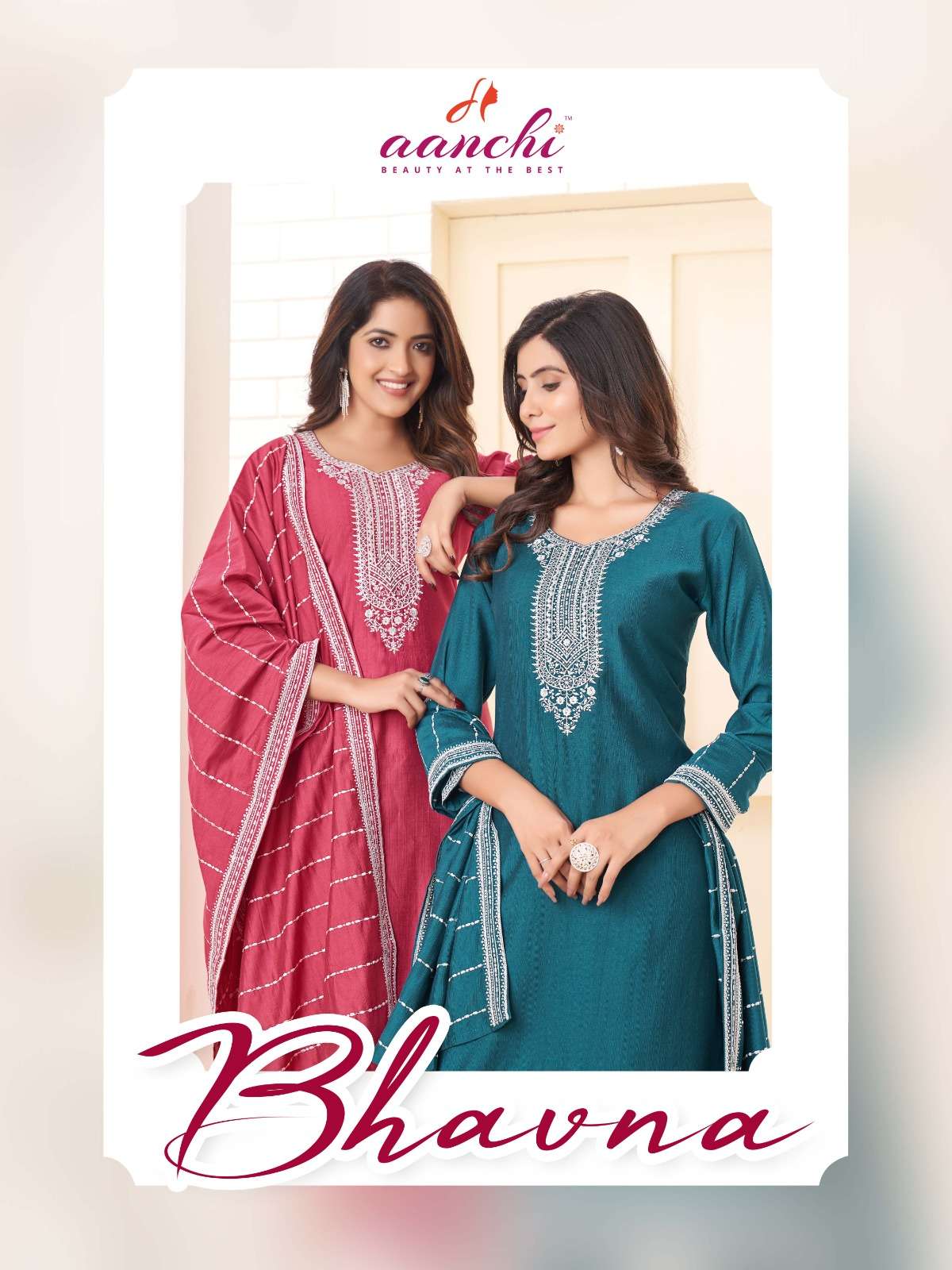 BHAVNA BY AANCHI 1001 TO 1004 SERIES RANGILA FANCY EMBROIDERY DRESSES