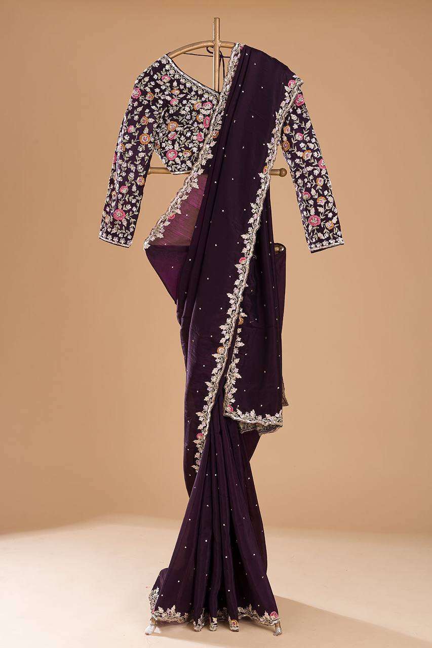 BT-1237 BY ASLIWHOLESALE DESIGNER SOFT FANCY JIMMY CHOO PRINTED SAREES