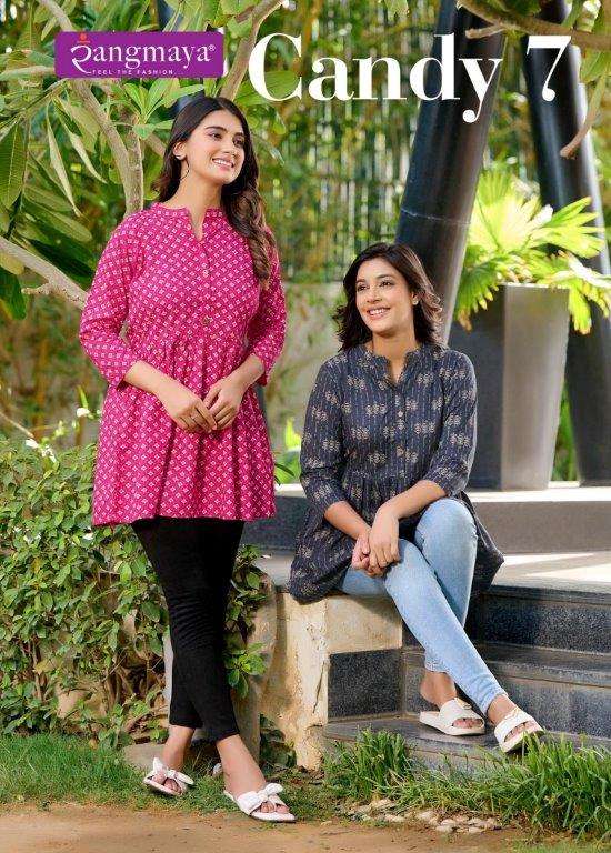 CANDY VOL-7 BY RANGMAYA 701 TO 708 SERIES FANCY CASUAL PRINTED TOPS