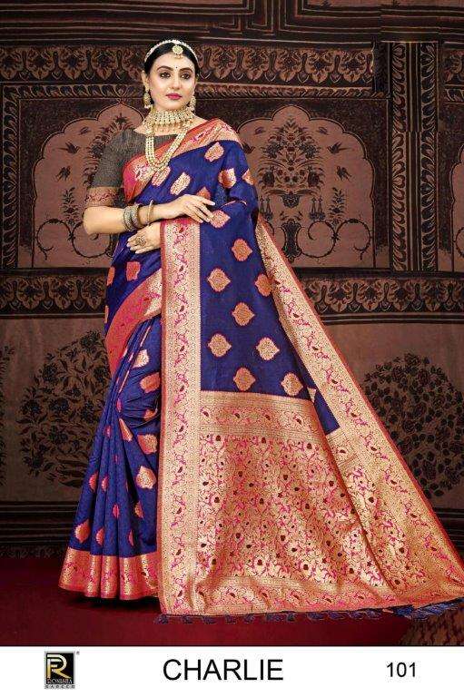 CHARLIE BY RONISHA FASHION DESIGNER FANCY BANARASI SILK SAREES