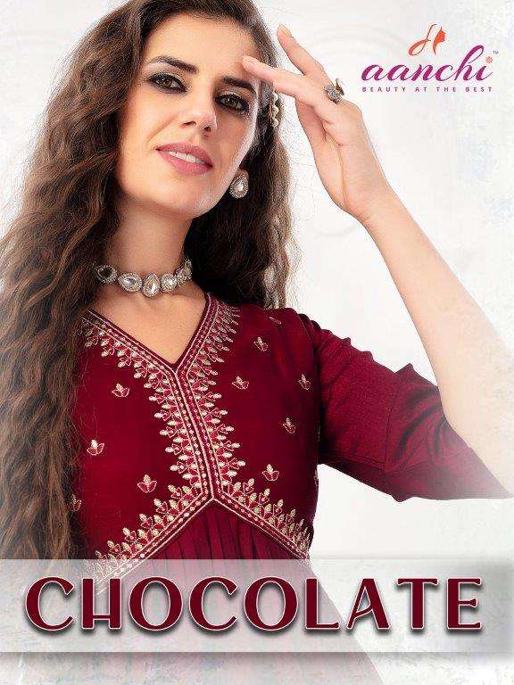 CHOCOLATE BY AANCHI 1001 TO 1006 SERIES FANCY VICHITRA PRINT KURTIS