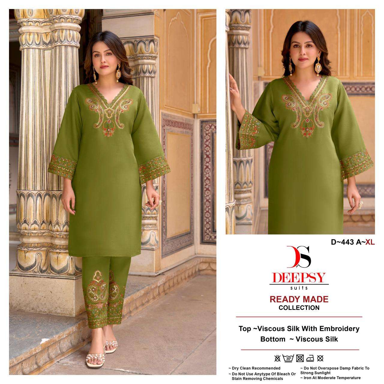 D-443 COLOURS BY DEEPSY SUITS HEAVY VISCOSE SILK EMBROIDERY PAKISTANI DRESSES