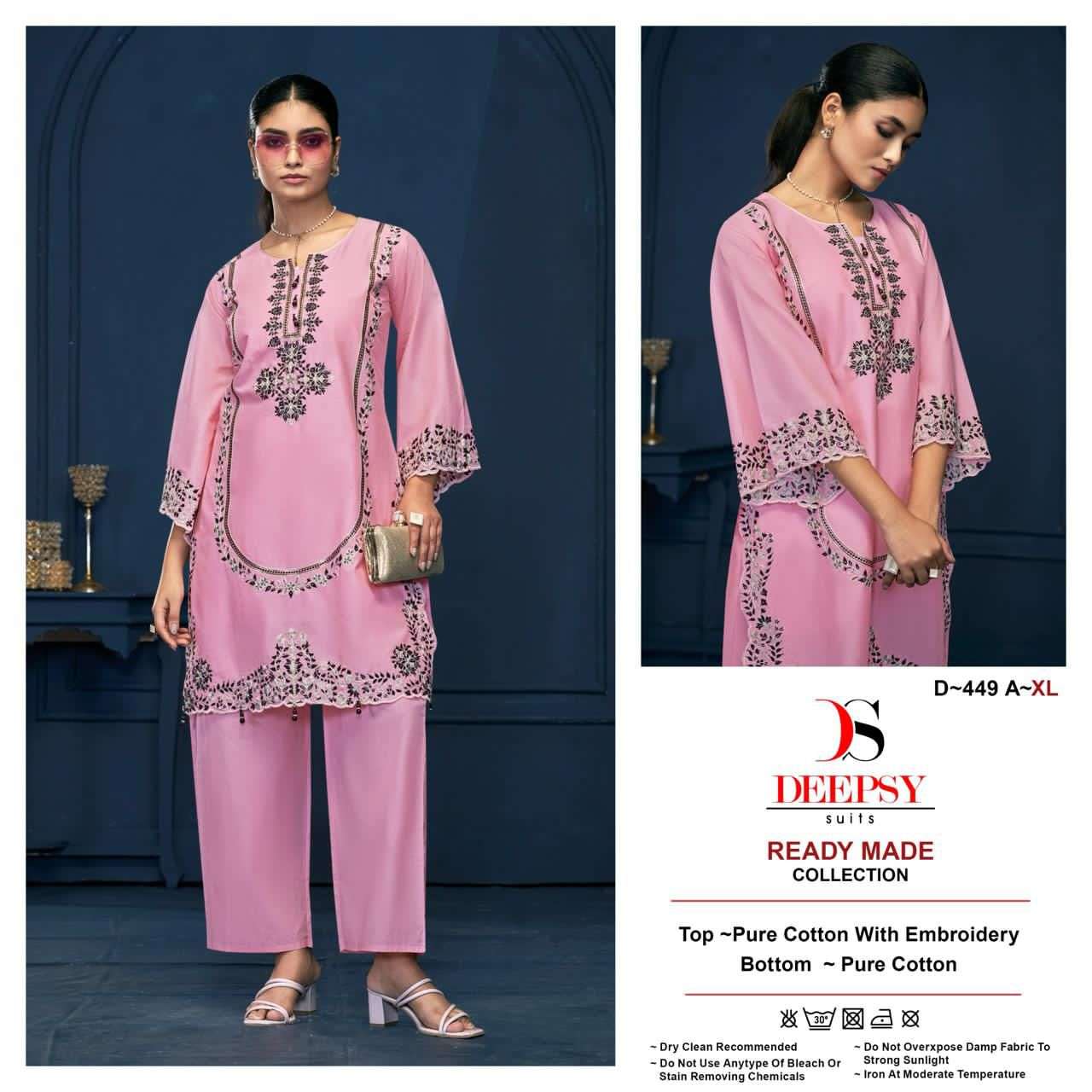 D-449 COLOURS BY DEEPSY SUITS HEAVY COTTON EMBROIDERY PAKISTANI DRESSES