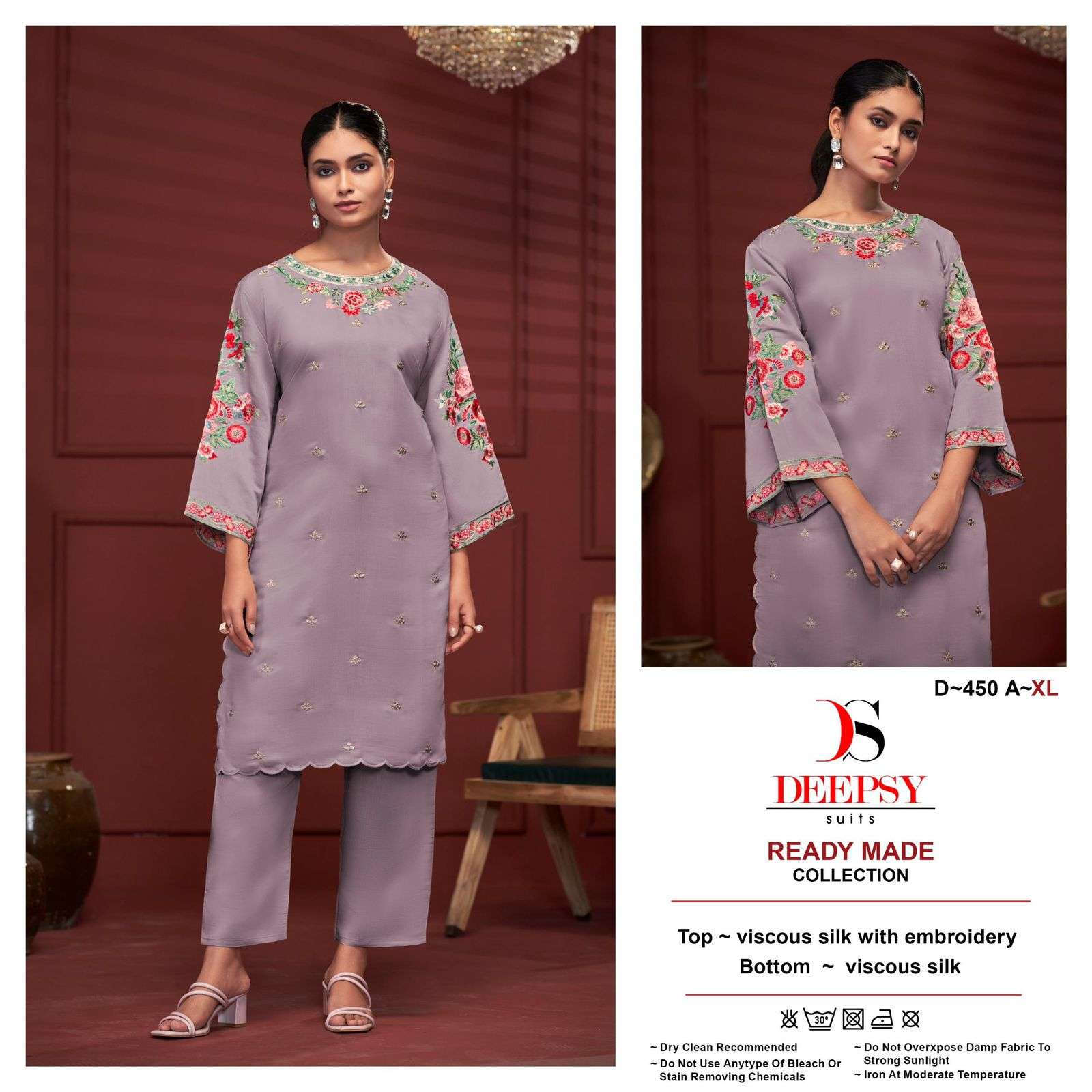 D-450 COLOURS BY DEEPSY SUITS HEAVY VISCOSE SILK EMBROIDERY PAKISTANI DRESSES