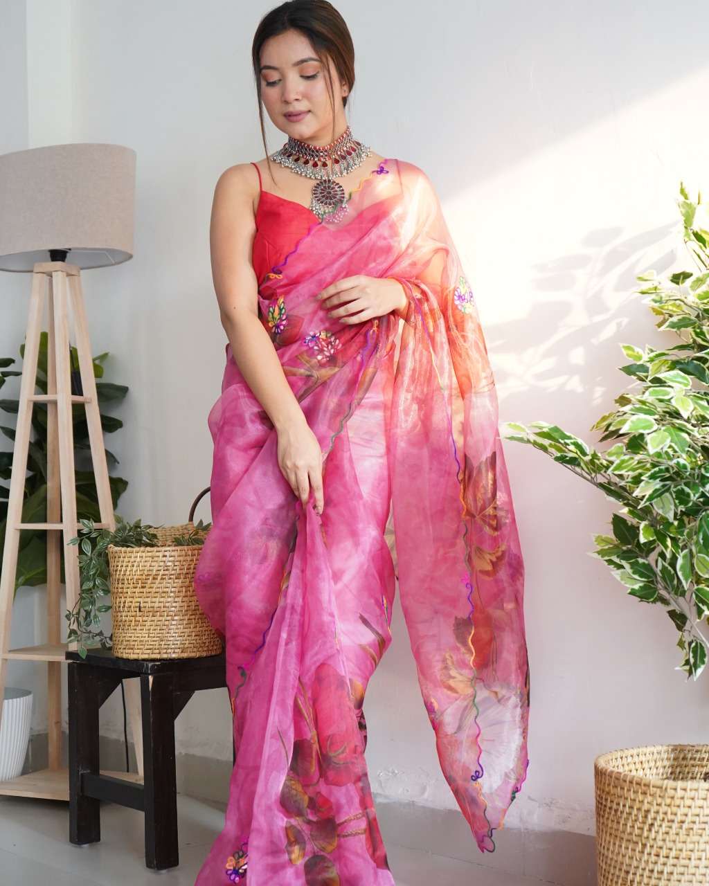 DILLAGI BY ASLIWHOLESALE DESIGNER SOFT ORGANZA FANCY WORK SAREES