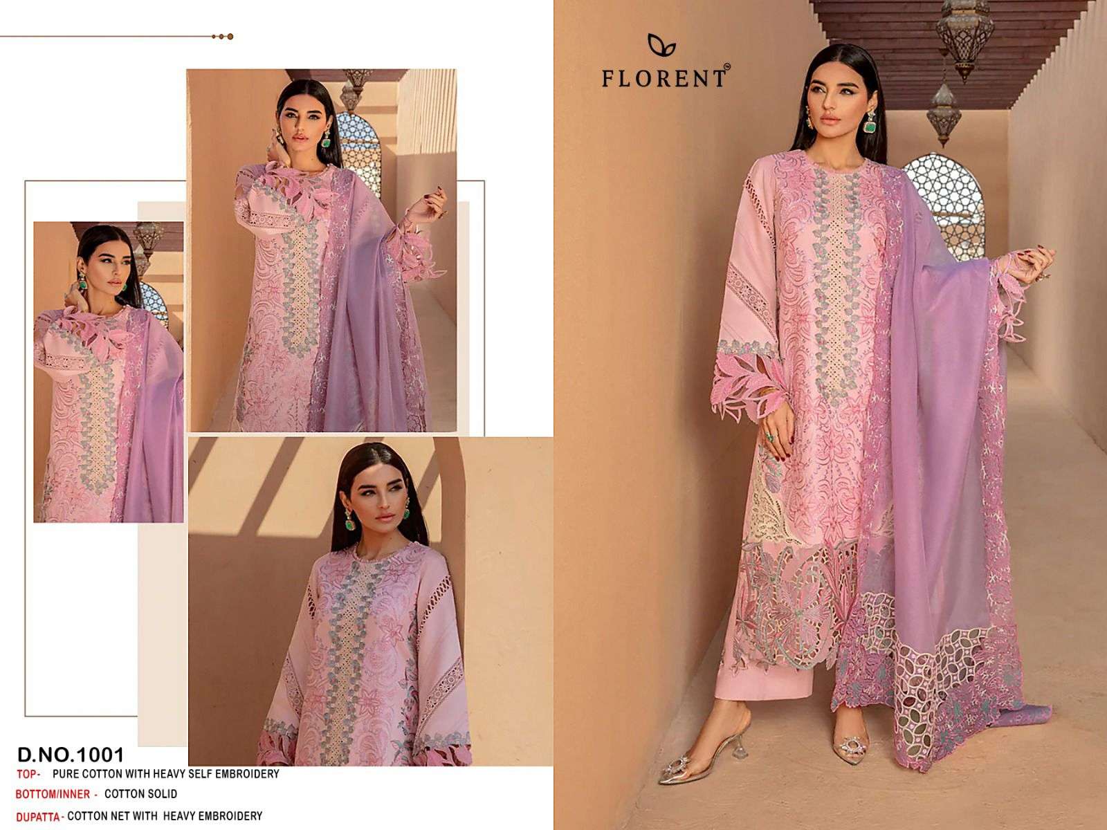 FLORENT VOL-01 BY ASLIWHOLESALE HEAVY PURE COTTON EMBROIDERY DRESSES