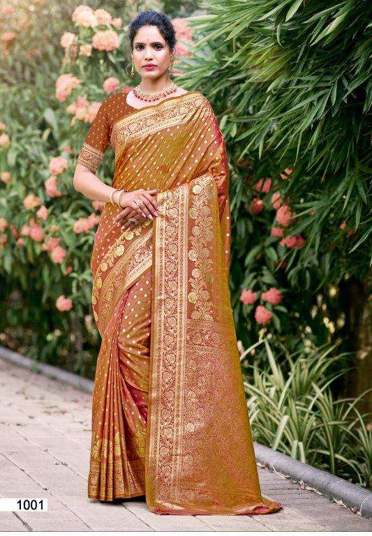 GAJGAMINI SILK BY BUNAWAT 1001 TO 1006 SERIES PREMIUM SILK PRINT SAREES