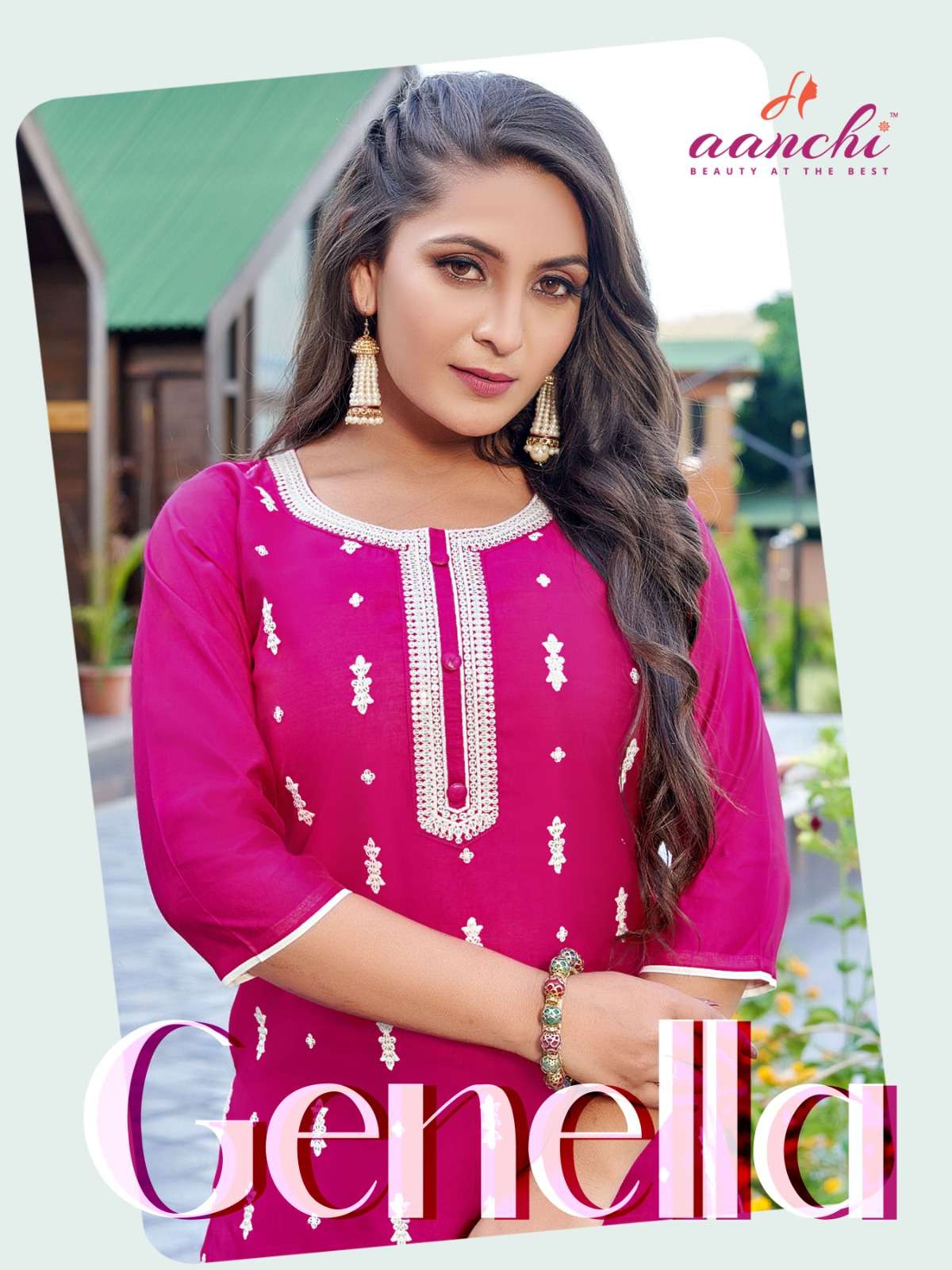 GENELLA BY AANCHI 1001 TO 1006 SERIES FANCY SILK PRINTED KURTIS