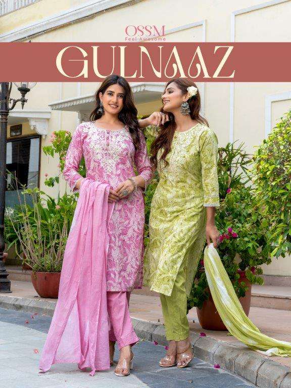 GULNAAZ VOL-1 BY OSSM 1001 TO 1006 COTTON EMBROIDERY DRESSES