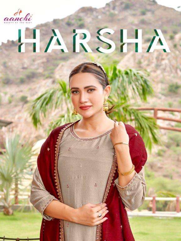 HARSHA BY AANCHI 1001 TO 1004 SERIES FANCY FABRIC VICHITRA PRINT DRESSES