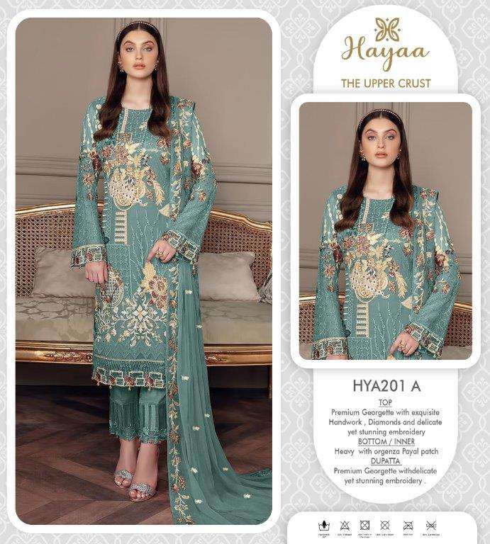 HYA-201 COLOURS BY ASLIWHOLESALE DESIGNER FAUX GEORGETTE PAKISTANI DRESSES