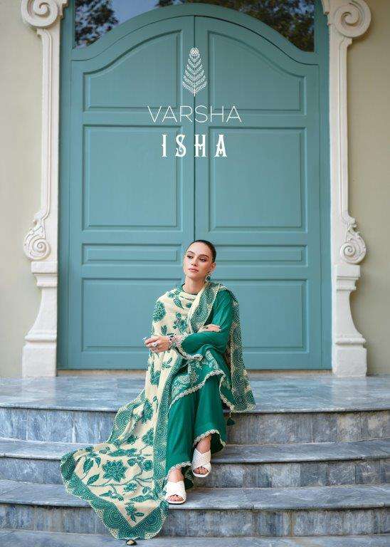 ISHA BY VARSHA DESIGNER FANCY PURE PREMIUM COTTON EMBROIDERY DRESSES