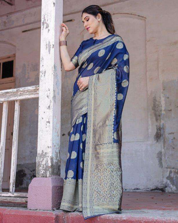 KRITI BY DIVYAM DESIGNER FANCY SOFT CHANDERI SILK BLENDED PRINTED SAREES