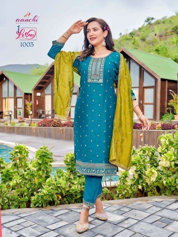 LOVE BY AANCHI 1001 TO 1008 SERIES FANCY FABRIC VICHITRA PRINT DRESSES