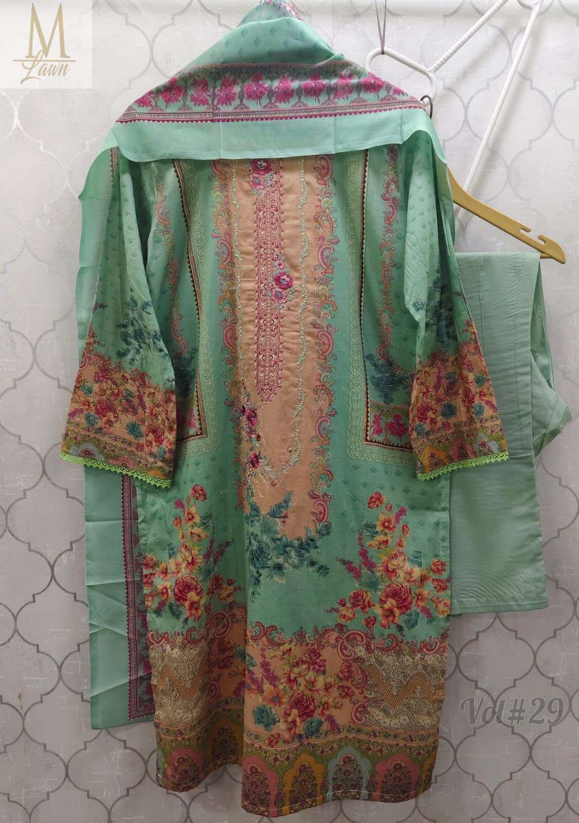 M-LAWN VOL-29 BY ASLIWHOLESALE DESIGNER PURE LAWN COTTON PAKISTANI DRESSES